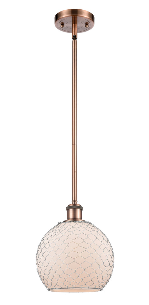 Innovations - 516-1S-AC-G121-8CSN - One Light Pendant - Ballston - Antique Copper