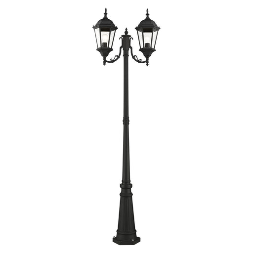 Livex Lighting - 7554-14 - Two Light Outdoor Post Mount - Hamilton - Textured Black