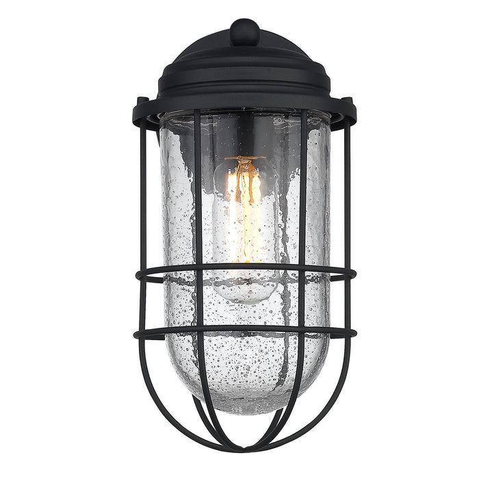 One Light Outdoor Wall Sconce from the Seaport collection in Natural Black (UV) finish