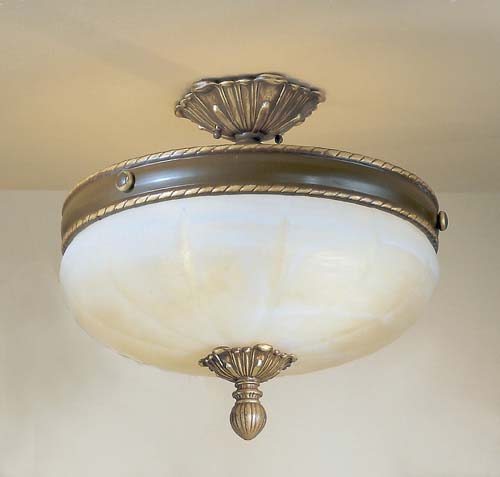 Classic Lighting - 69504 VBZ - Three Light Flush/Semi-Flush Mount - Alexandria II - Victorian Bronze