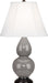 Robert Abbey - 1769 - One Light Accent Lamp - Small Double Gourd - Smoky Taupe Glazed Ceramic