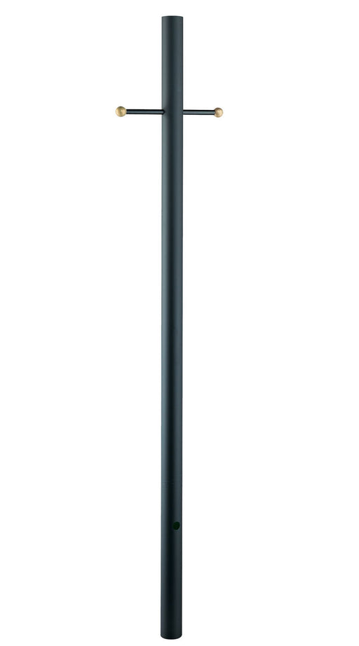 Acclaim Lighting - 96BK - 7 ft. Smooth with Crossarm Lamp Post - Direct Burial Lamp Posts - Matte Black
