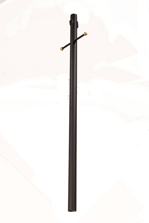Acclaim Lighting - 99BK - 7 ft. Smooth with Photocell, Crossarm and Convenience Outlet Lamp Post - Direct Burial Lamp Posts - Matte Black