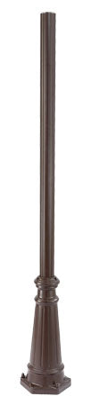 Acclaim Lighting - C6ABZ - 6 ft. Fluted Outdoor Light Post - Surface Mounted Post - Architectural Bronze