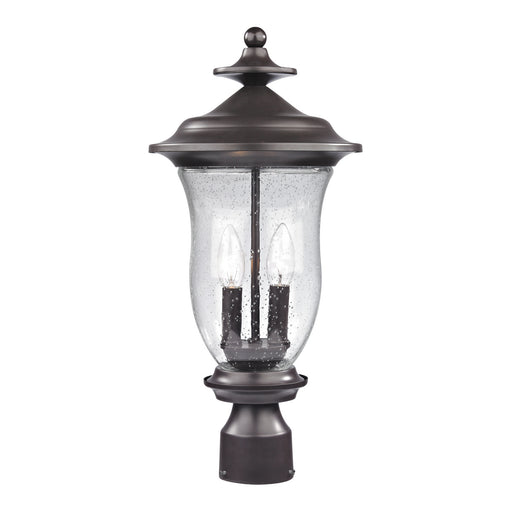 ELK Home - 8002EP/75 - Two Light Post Mount - Trinity - Oil Rubbed Bronze