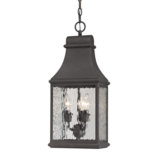 ELK Home - 47074/3 - Three Light Outdoor Pendant - Forged Jefferson - Charcoal