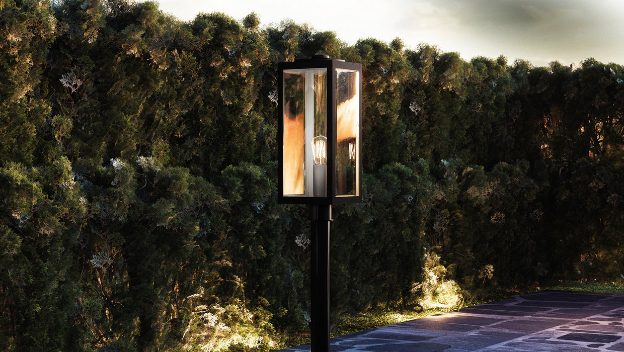 One Light Outdoor Post Mount from the Westover collection in Earth Black finish