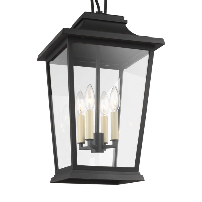 Four Light Lantern from the Warren collection in Textured Black finish