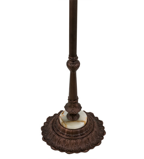 One Light Bridge Arm Floor Base Hardware from the Victorian collection in Mahogany Bronze finish
