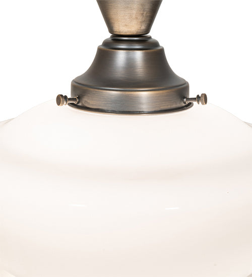 One Light Semi-Flushmount from the Revival collection in Antique Brass finish