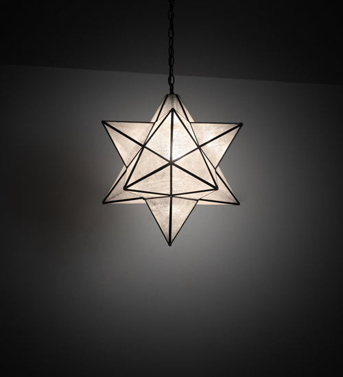 One Light Pendant from the Moravian Star collection