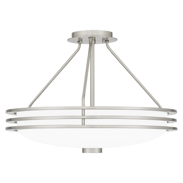 Four Light Semi-Flush Mount from the Emile collection in Brushed Nickel finish