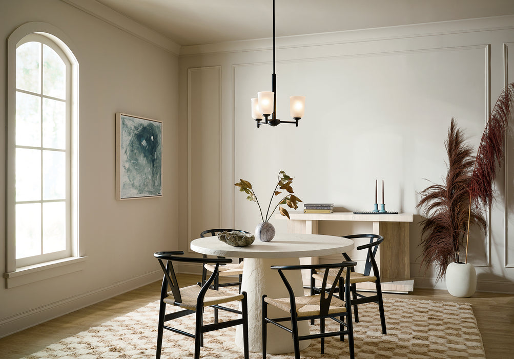 Kichler Three Light Mini Chandelier with Removable Glass