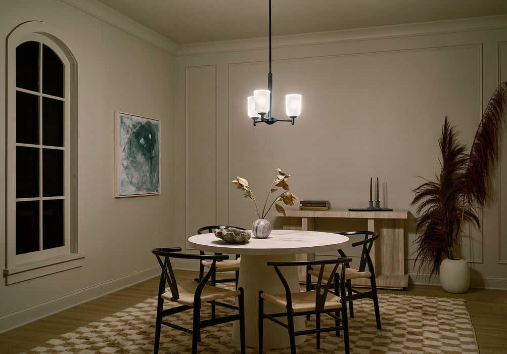 Kichler Three Light Mini Chandelier with Removable Glass