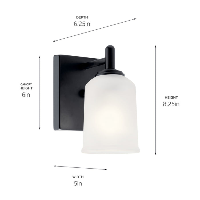 Kichler 5 Inch One Light Wall Sconce with Clear Removable Glass