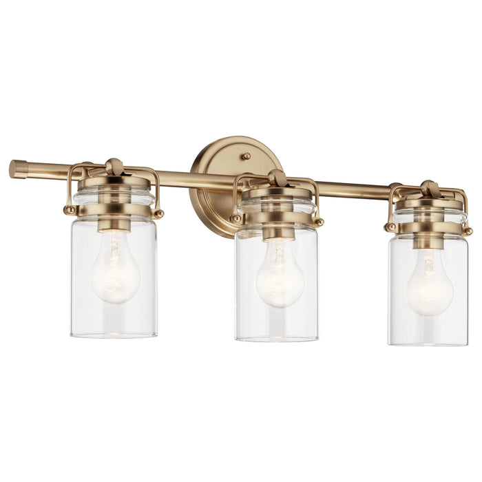 Kichler 24 Inch Three Light Bath Vanity Light with Clear Glass