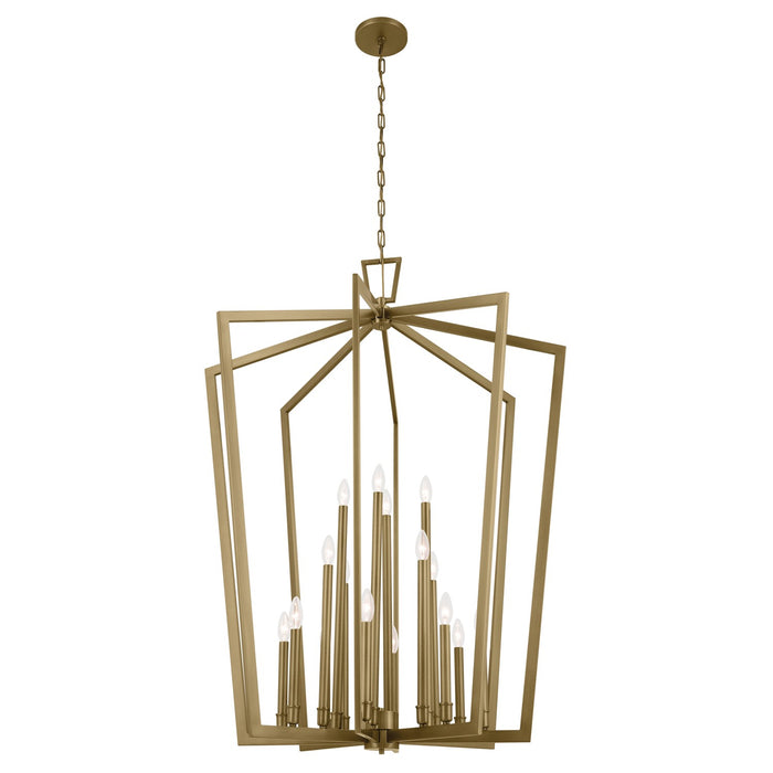 Kichler 16 Light Foyer Pendant with Hanging Height of 122.5 Inches