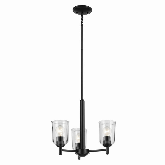 Kichler Three Light Mini Chandelier with Removable Glass