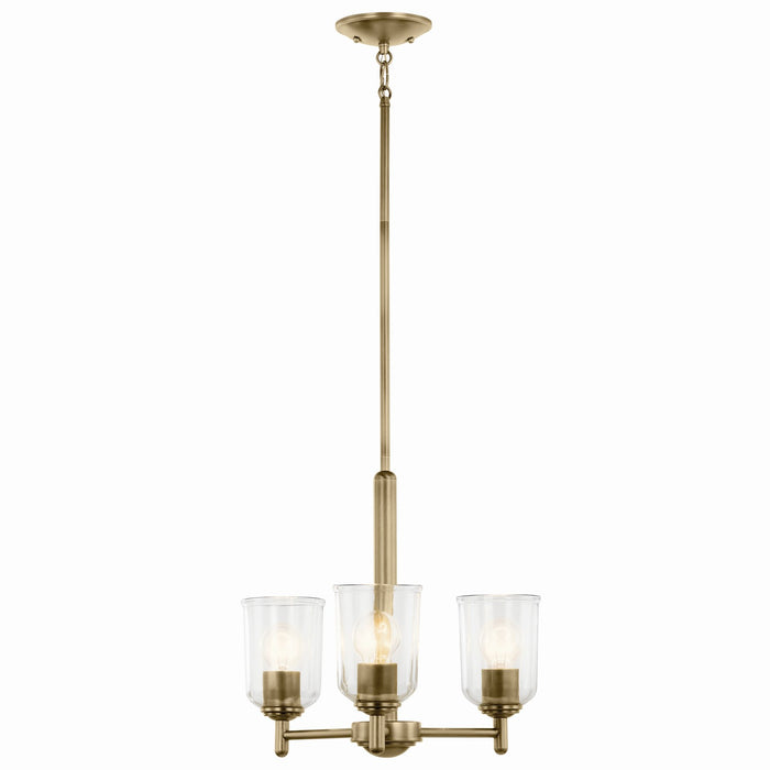 Kichler Three Light Mini Chandelier with Removable Glass