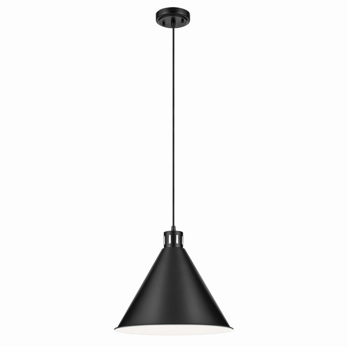 Kichler 14.25 Inch One Light Pendant In Metal Tapered Shade