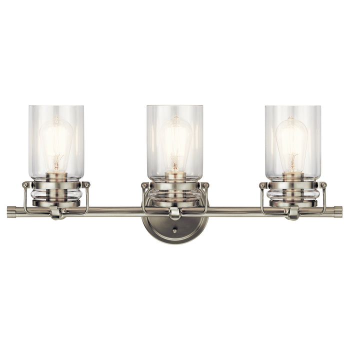 Kichler 24 Inch Three Light Bath Vanity Light with Clear Glass