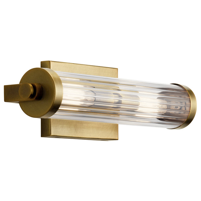 Kichler 16 Inch Two Light Wall Sconce with Clear Fluted Glass