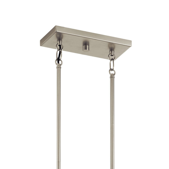 Kichler 39 Inch Five Light Linear Chandelier with Unique Midnight Oak Finish