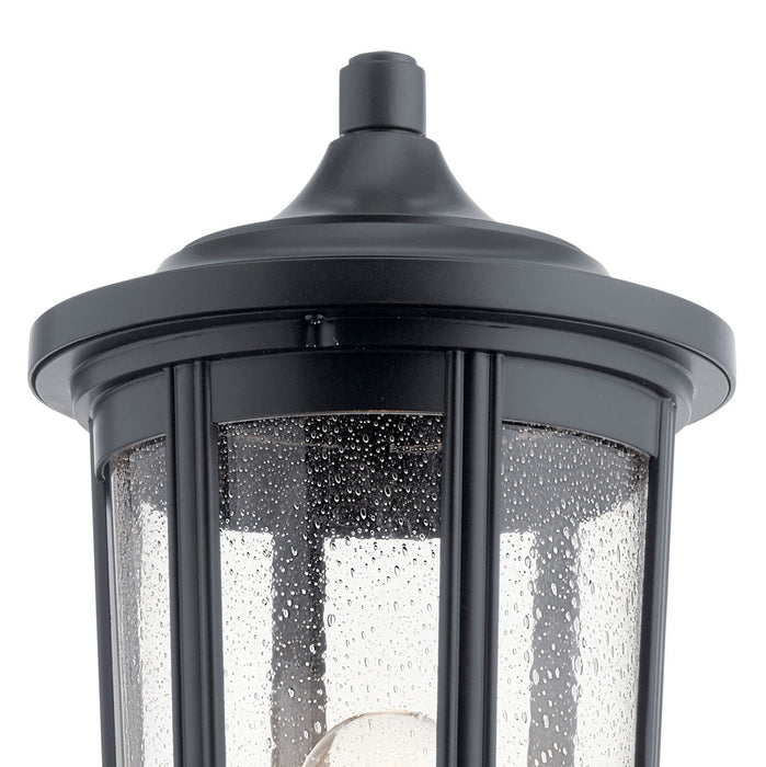 Kichler 9 Inch Outdoor Post 1-Light with Clear Seeded Glass
