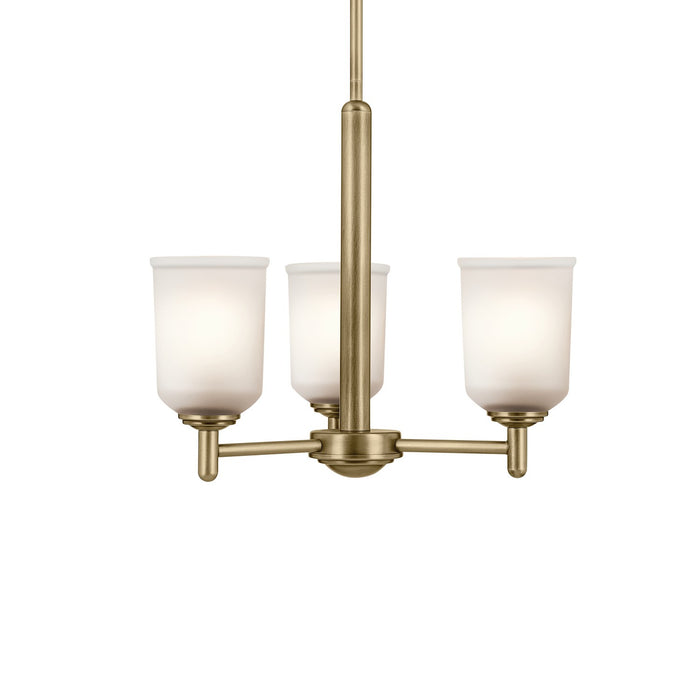 Kichler Three Light Mini Chandelier with Removable Glass