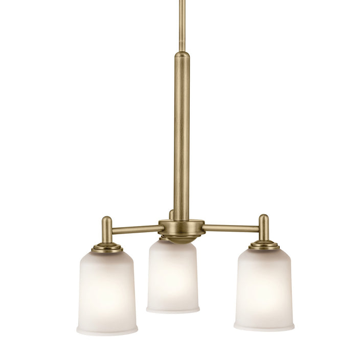 Kichler Three Light Mini Chandelier with Removable Glass