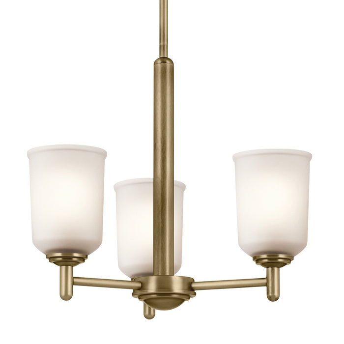 Kichler Three Light Mini Chandelier with Removable Glass
