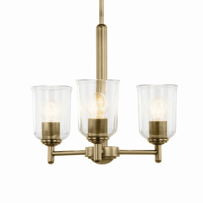Kichler Three Light Mini Chandelier with Removable Glass
