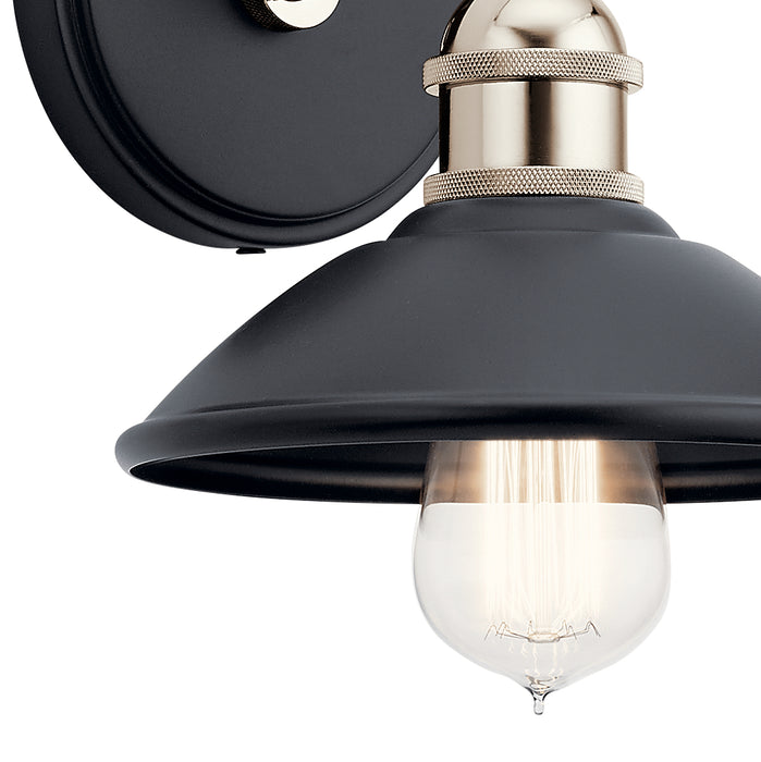 One Light Wall Sconce from the Clyde collection in Black finish