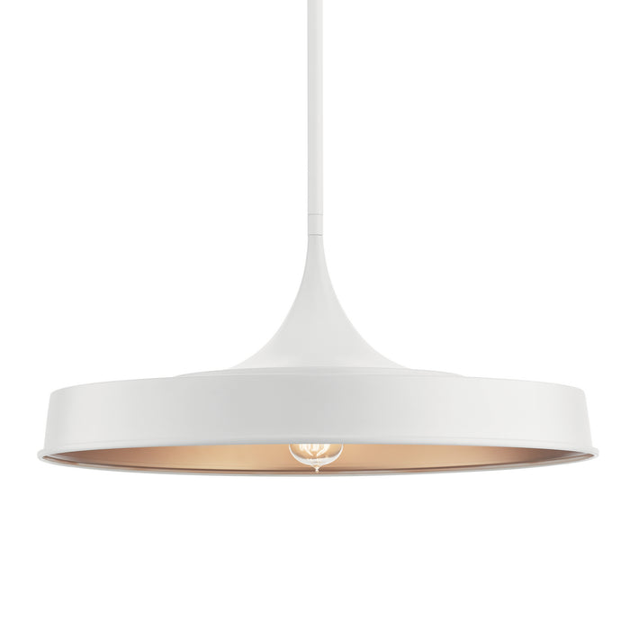 One Light Pendant/Semi Flush Mount from the Elias collection in White finish