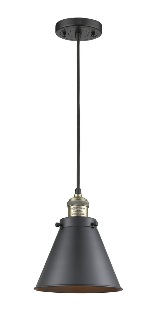 Innovations - 201C-BAB-M13-BK-LED - LED Mini Pendant - Franklin Restoration - Black Antique Brass