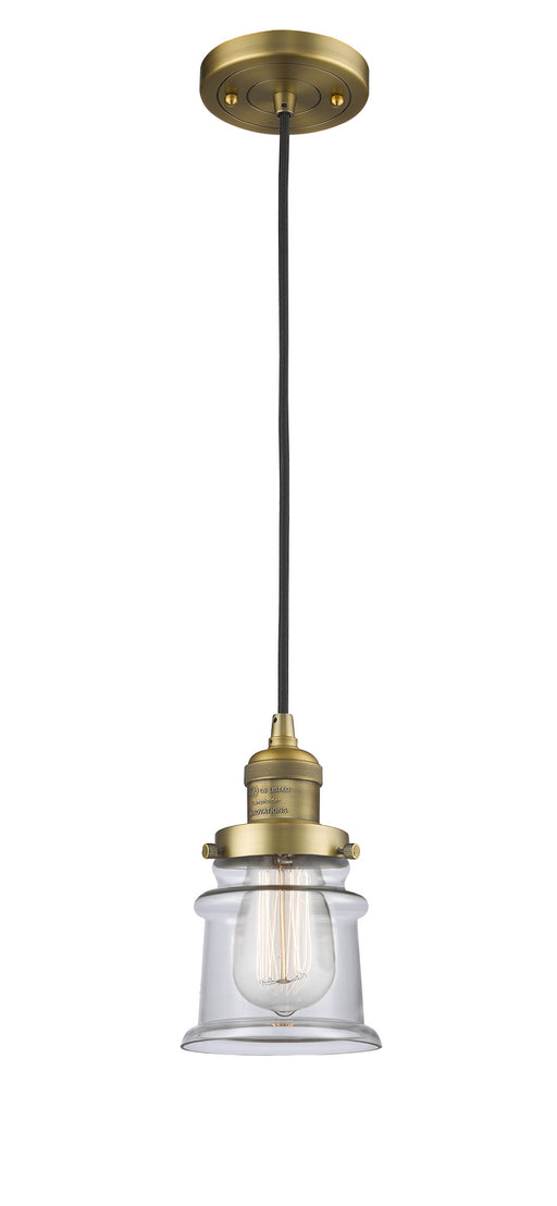 Innovations - 201C-BB-G182S-LED - LED Mini Pendant - Franklin Restoration - Brushed Brass
