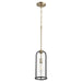 Quorum - 307-6980 - One Light Pendant - Espy - Noir w/ Aged Brass