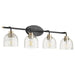 Quorum - 507-4-6980 - Four Light Vanity - Espy - Noir w/ Aged Brass