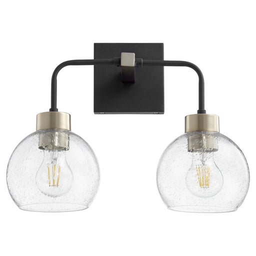 Quorum - 532-2-6980 - Two Light Vanity - Lacy - Noir w/ Aged Brass
