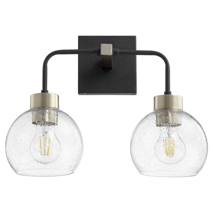 Quorum - 532-2-6980 - Two Light Vanity - Lacy - Noir w/ Aged Brass