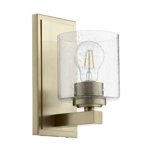 Quorum - 5669-1-280 - One Light Wall Mount - Aged Brass w/ Clear/Seeded