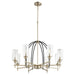 Quorum - 607-8-6980 - Eight Light Chandelier - Espy - Noir w/ Aged Brass