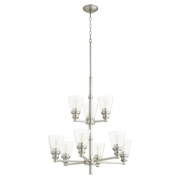 Quorum - 609-9-65 - Nine Light Chandelier - Dunbar - Satin Nickel