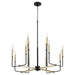 Quorum - 631-126980 - 12 Light Chandelier - Lacy - Noir w/ Aged Brass