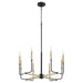 Quorum - 631-8-6980 - Eight Light Chandelier - Lacy - Noir w/ Aged Brass