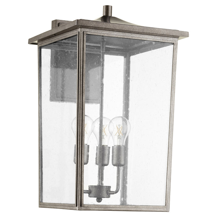 Quorum - 722-13-37 - Three Light Wall Mount - Riverside - Weathered Zinc