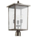 Quorum - 724-11-37 - Three Light Post Mount - Riverside - Weathered Zinc