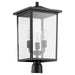 Quorum - 724-11-69 - Three Light Post Mount - Riverside - Noir