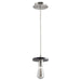 Quorum - 822-1565 - One Light Pendant - Satin Nickel w/ Black Marble