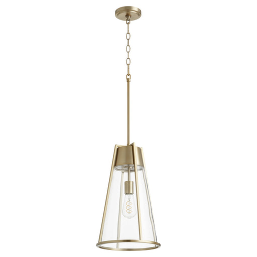 Quorum - 827-80 - One Light Pendant - Aged Brass w/ Clear